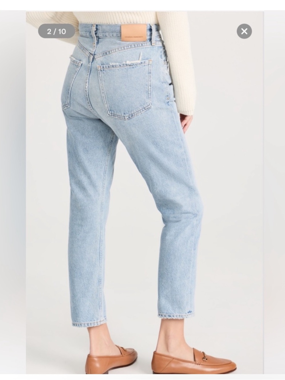 Citizens Of Humanity Light Blue Straight Leg Jeans - Picture 2 of 11